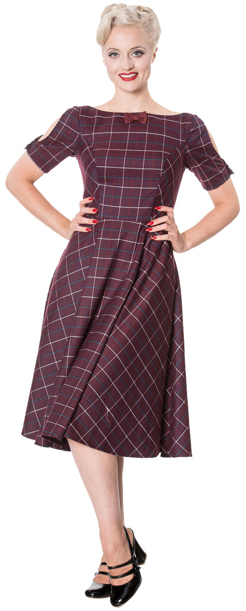 Dancing_Days_ELIZA_Vintage_KARO_Bow_SCHLEIFE_Swing_Dress_KLEID-1