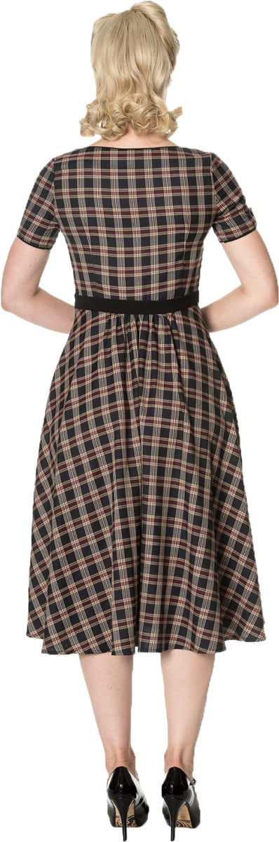 Dancing_Days_ELVIS_AINT_DEAD_Vintage_TARTAN_Kurzarm_SWING_Dress_KLEID-5