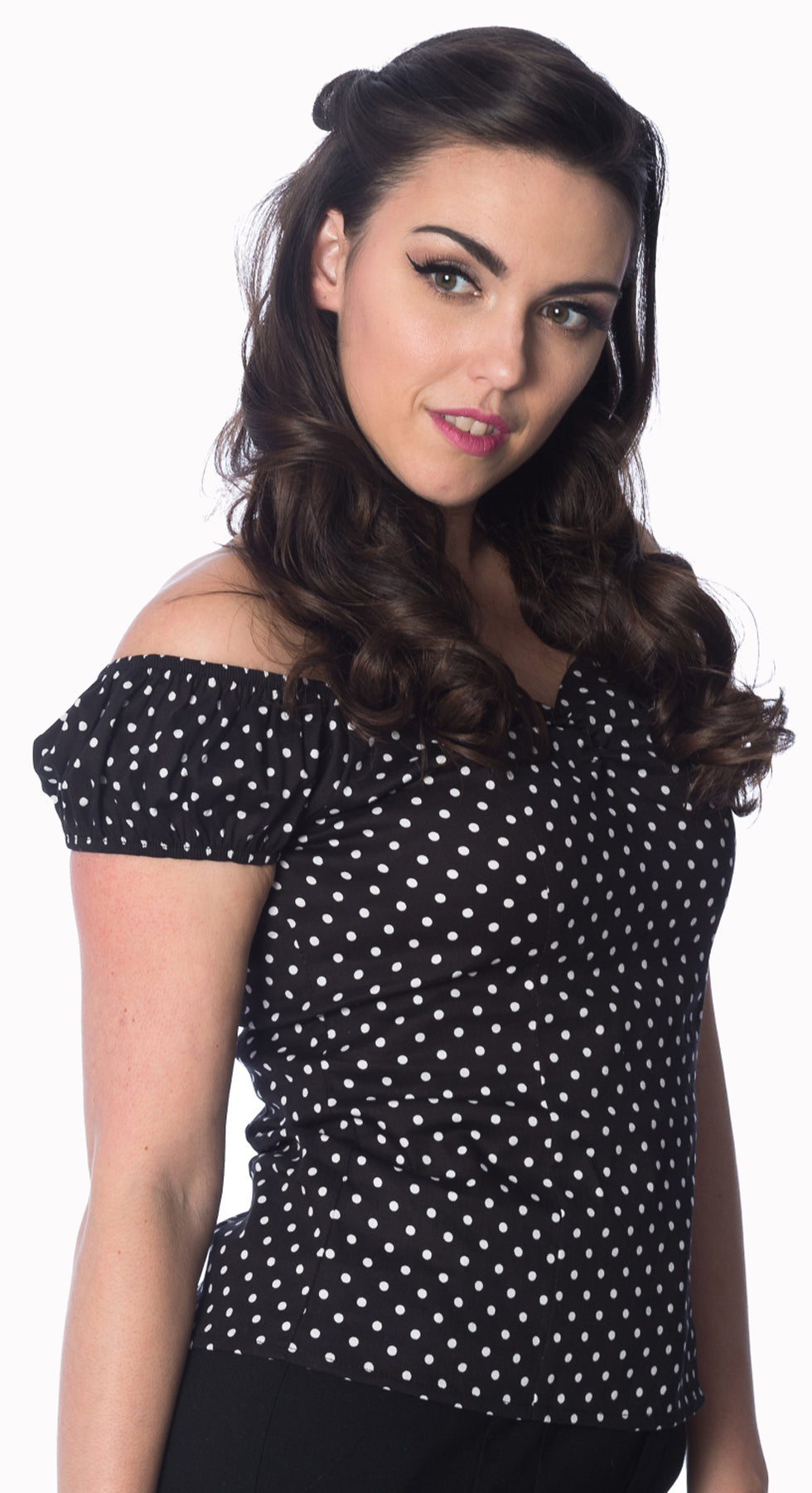 Dancing_Days_I_CARRIED_A_WATERMELON_Polka_Dot_Puff_Sleeve_50s_BLUSE_Shirt_Schwarz_killer_kirsche_3SyFGQgwISMF3k