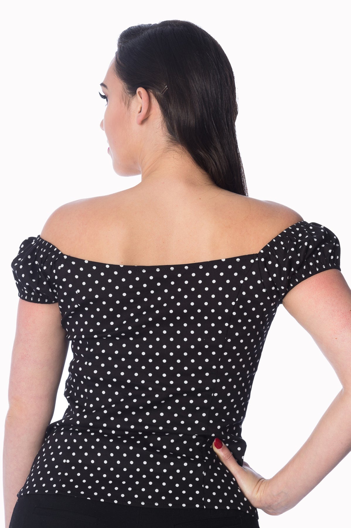 Dancing_Days_I_CARRIED_A_WATERMELON_Polka_Dot_Puff_Sleeve_50s_BLUSE_Shirt_Schwarz_killer_kirsche_4mE4dP43sDTPeC