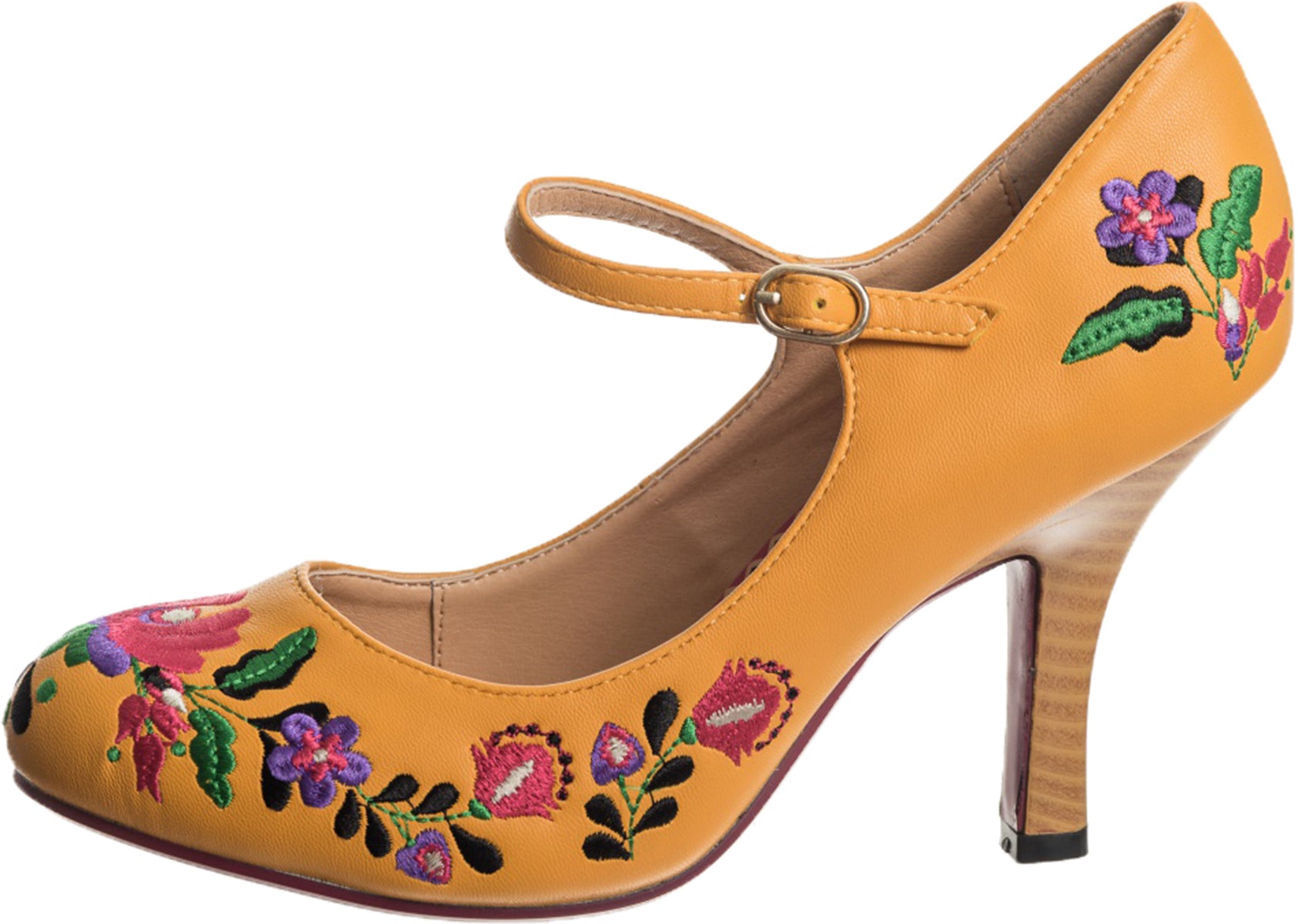 Dancing_Days_KALOCSAI_Vintage_Riemchen_FOLKLORE_Pumps_High_Heels_Gelb-2
