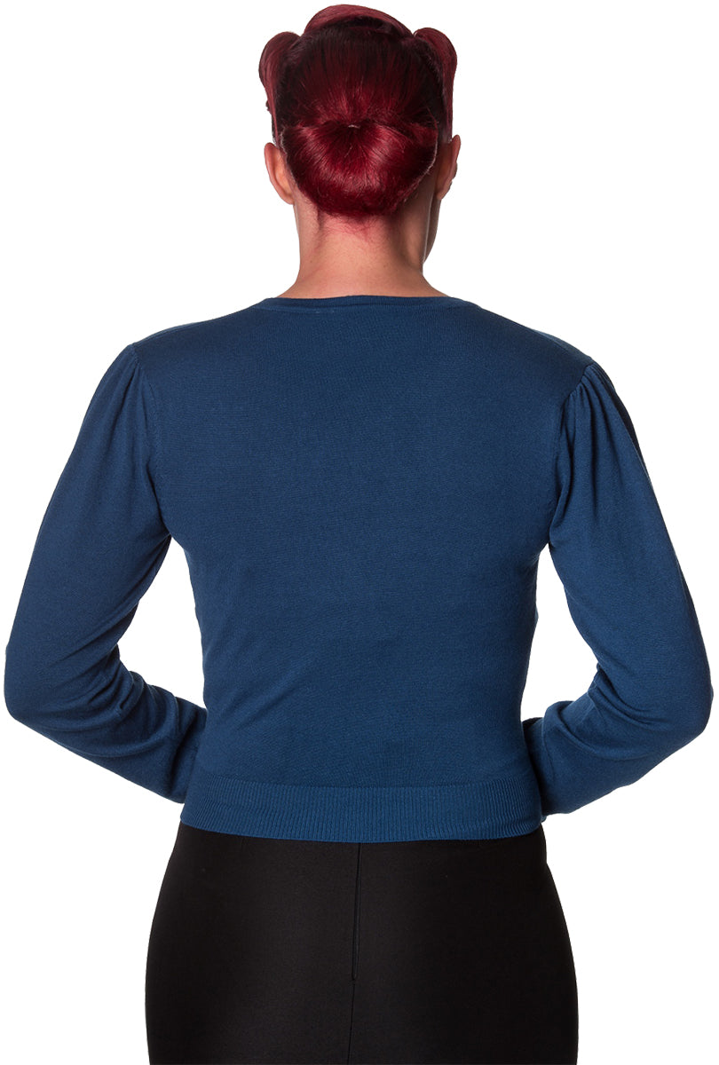 Dancing_Days_LITTLE_LUXURY_Cropped_V-Neck_BOLEROJACKE_Cardigan_Petrol-2