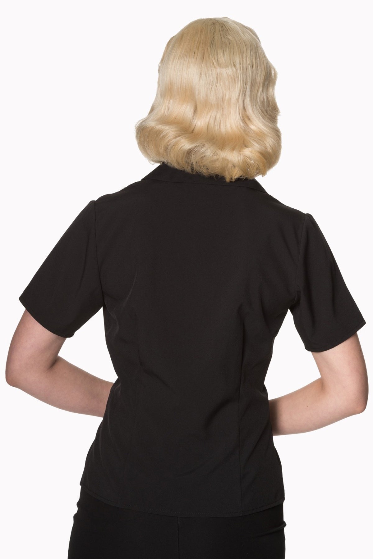 Dancing_Days_PLAIN_Vintage_V-NECK_50s_Kurzarm_Oberteil_BLUSE_Plus_Size_Schwarz_killer_kirsche_4