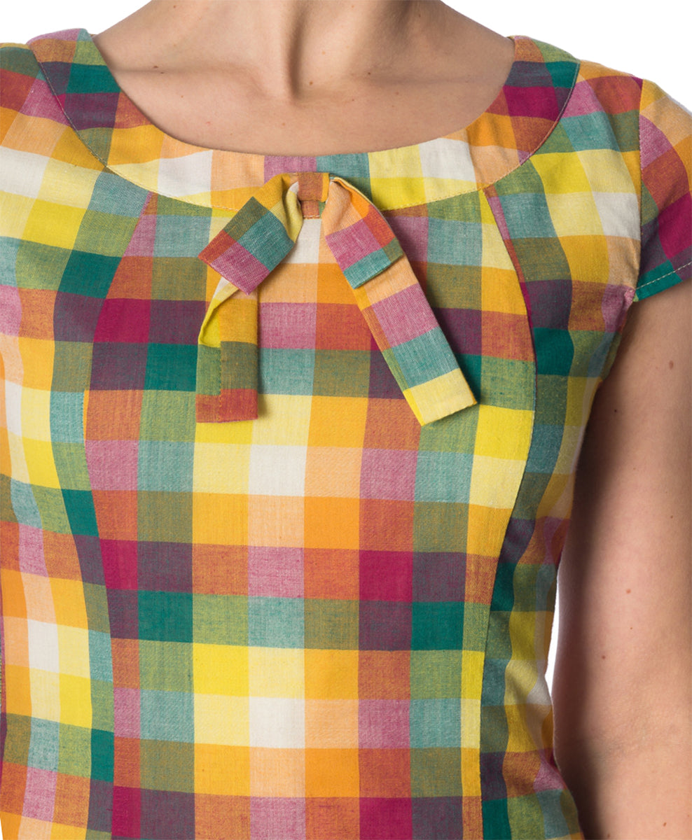 Dancing_Days_RAINBOW_CHECK_Karo_BOW_Kurzarm_MINI_Swing_Dress_KLEID-4pbGUeV1Hd3tR2