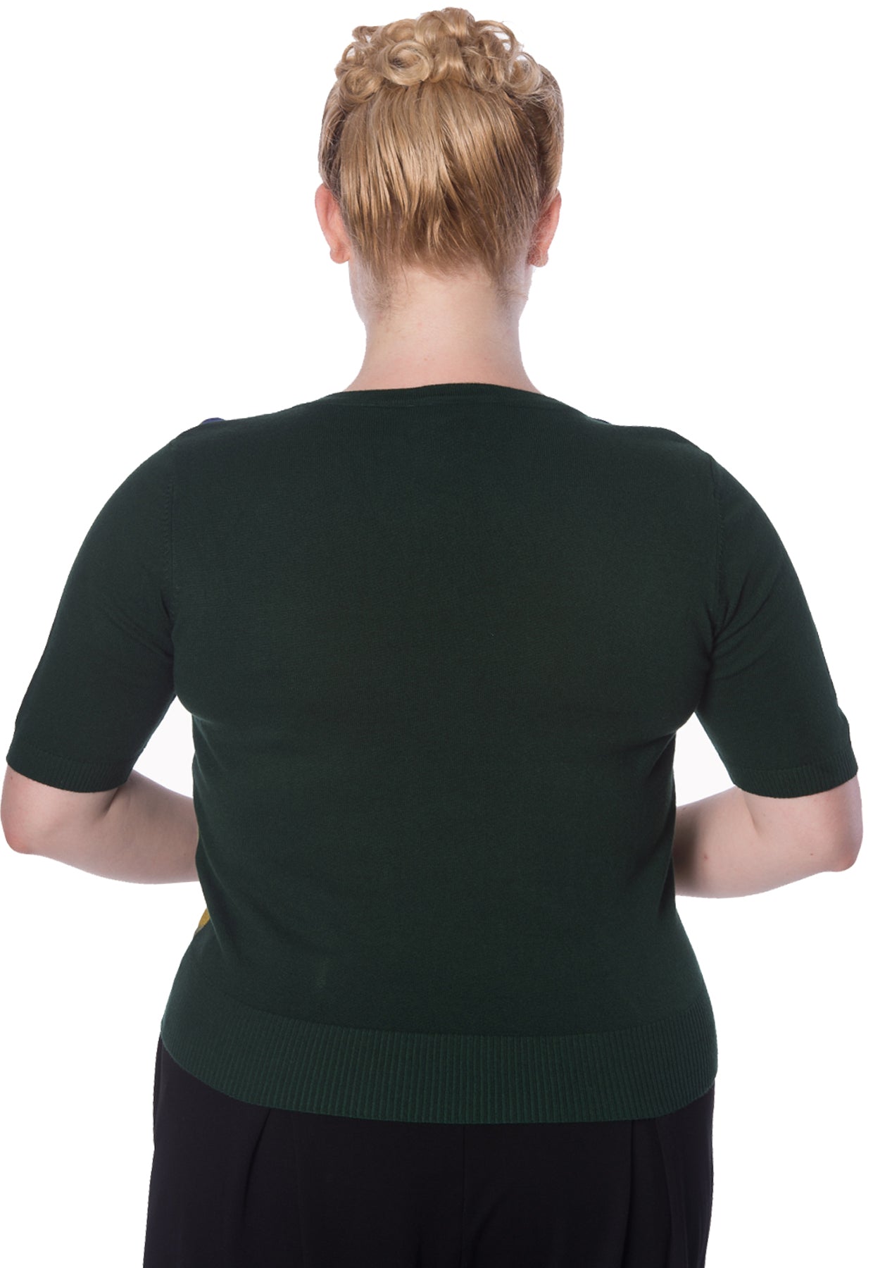Dancing_Days_RETRO_CUBE_Rundhals_HALBARM_Pullover_JUMPER_Plus_Size_Gruen_killer_kirsche