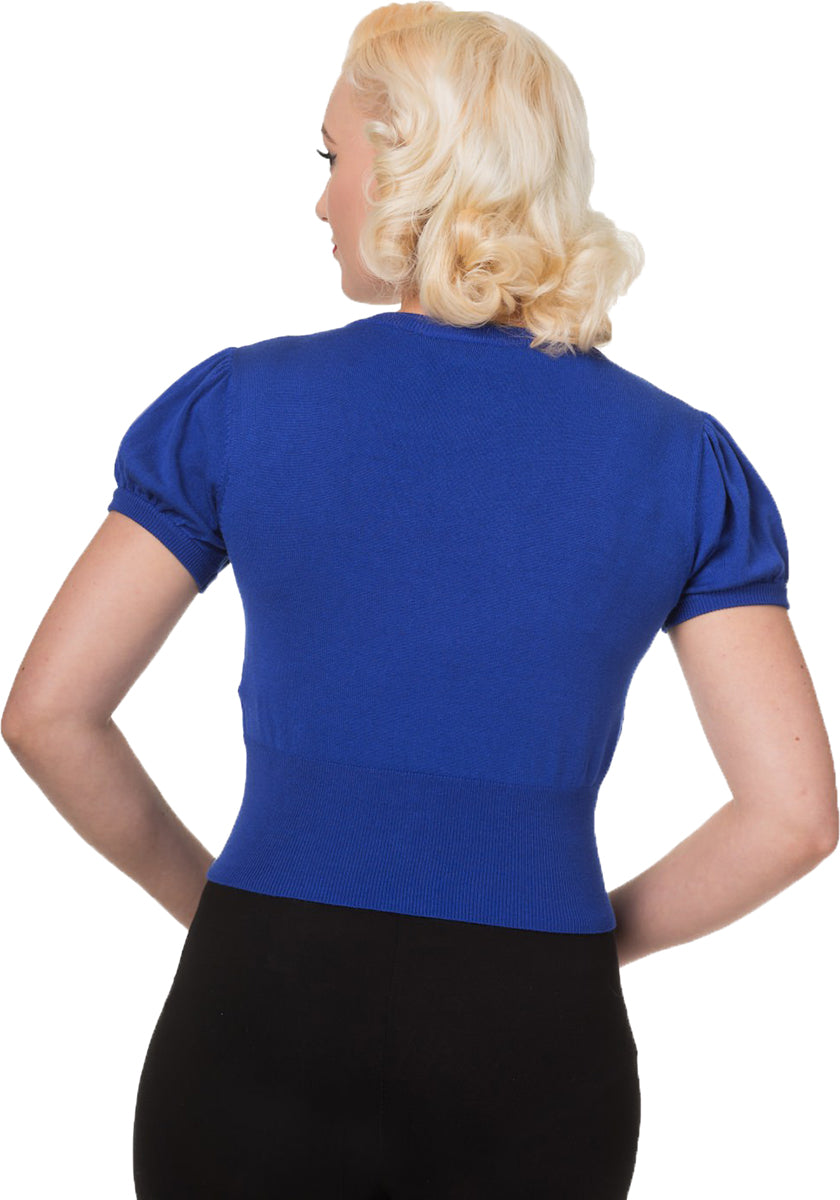 Dancing_Days_SHORT_PLAIN_CARDIGAN_Vintage_Kurzarm_BOLEROJACKE_Blau-2