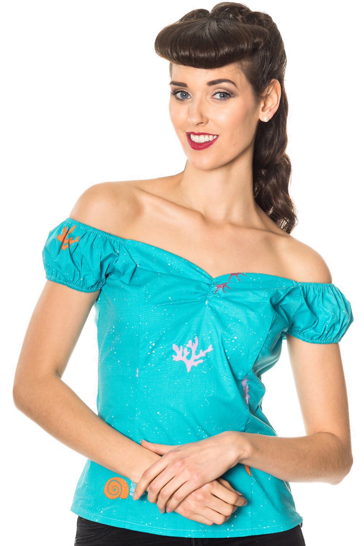 Dancing_Days_TIME_Sea_Sailor_Puff_Sleeve_Vintage_BLUSE_Shirt