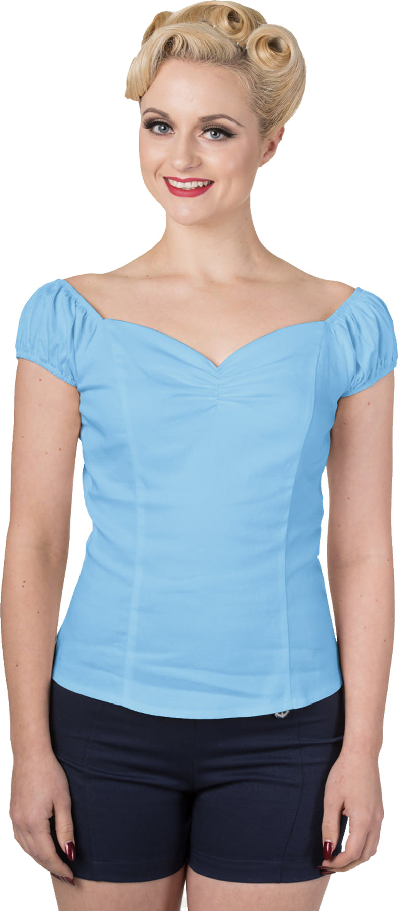 Dancing_Days_WINNIE_Retro_Pin_up_Puff_Sleeve_Vintage_BLUSE_Shirt_-_Hellblau_killer_kirschetrWPCvI7IyOTU