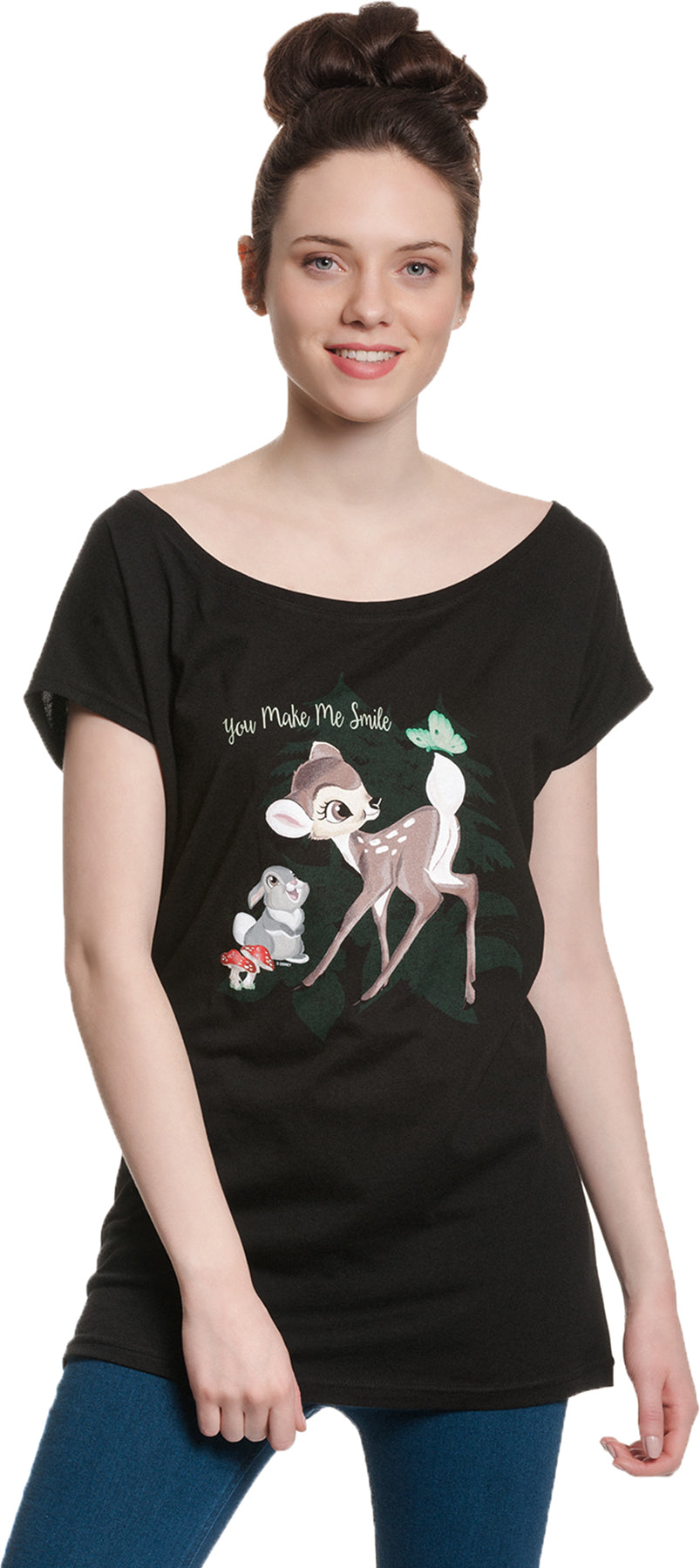 Disney_BAMBI_SMILE_Rehkitz_Thumper_MOTIV_Kurzarm_Loose_Fit_T-SHIRT_Oberteil_Killer_Kirsche-1