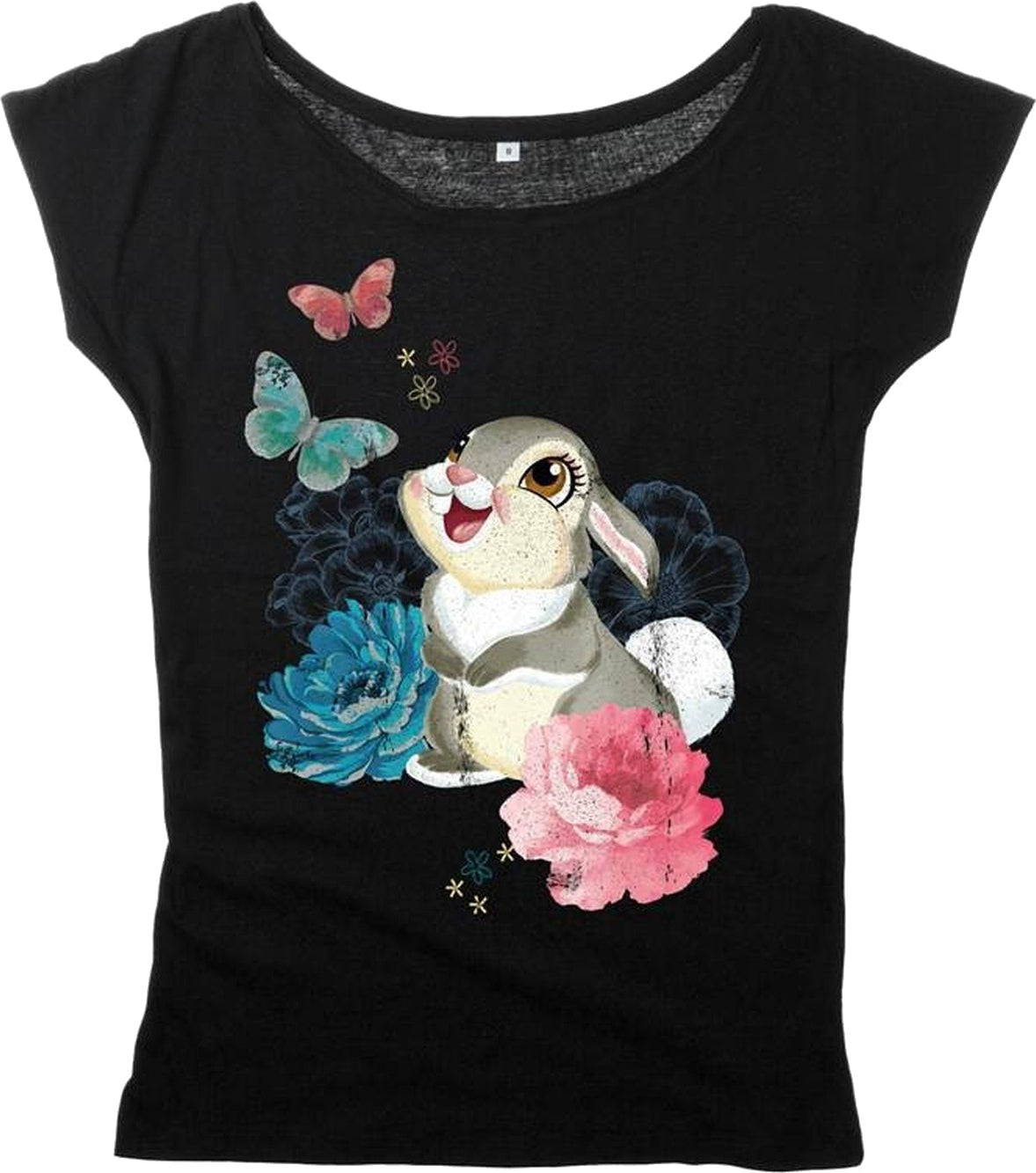 Disney_BAMBI_Thumper_Rabbit_Scoop_Neck_SHIRT_schwarzu5o9CwCVGu8gO