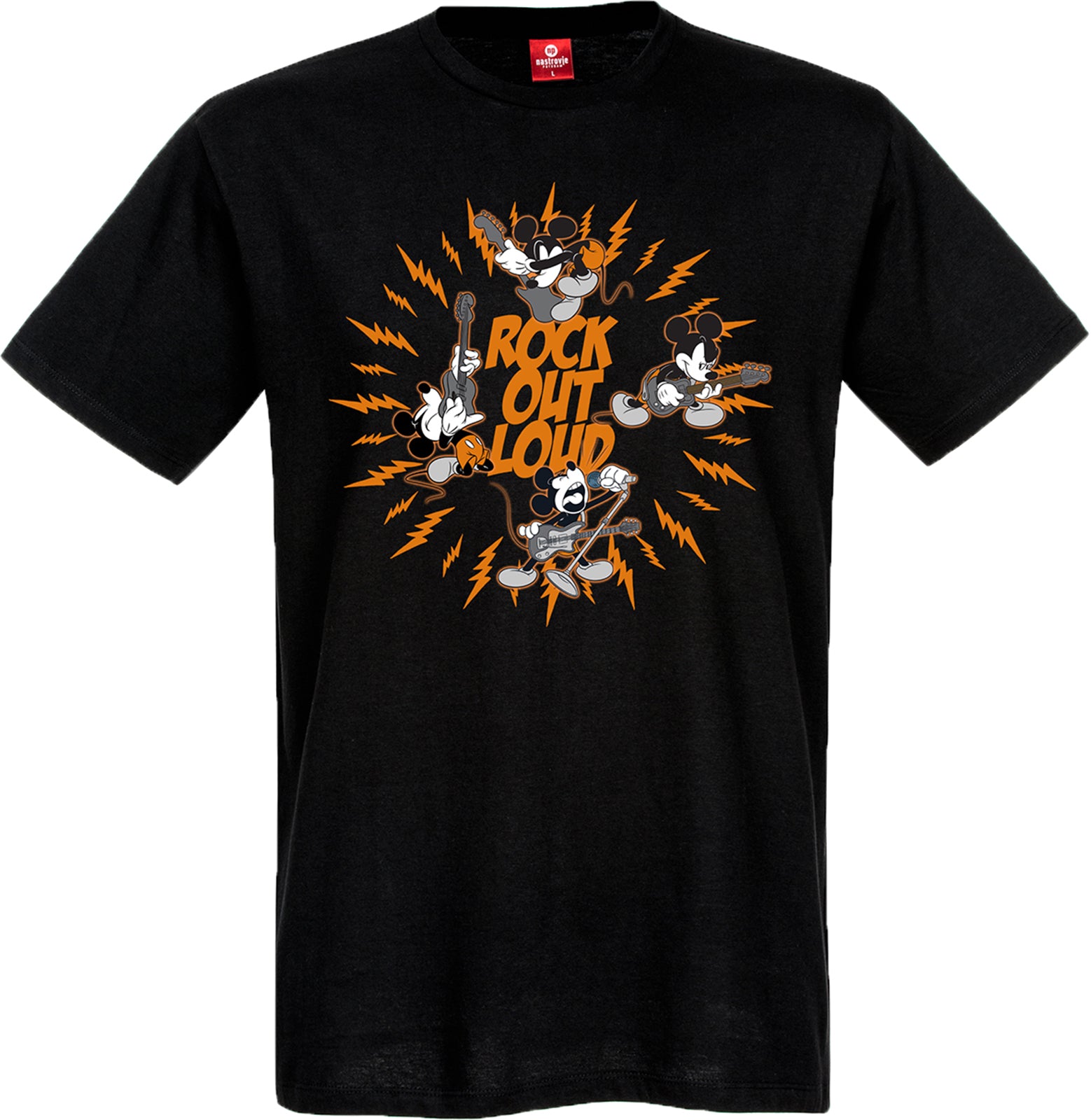 Disney_MICKEY_MOUSE_Rock_Out_Loud_Motiv_RUNDHALS_Kurzarm_Herren_T-SHIRT-1