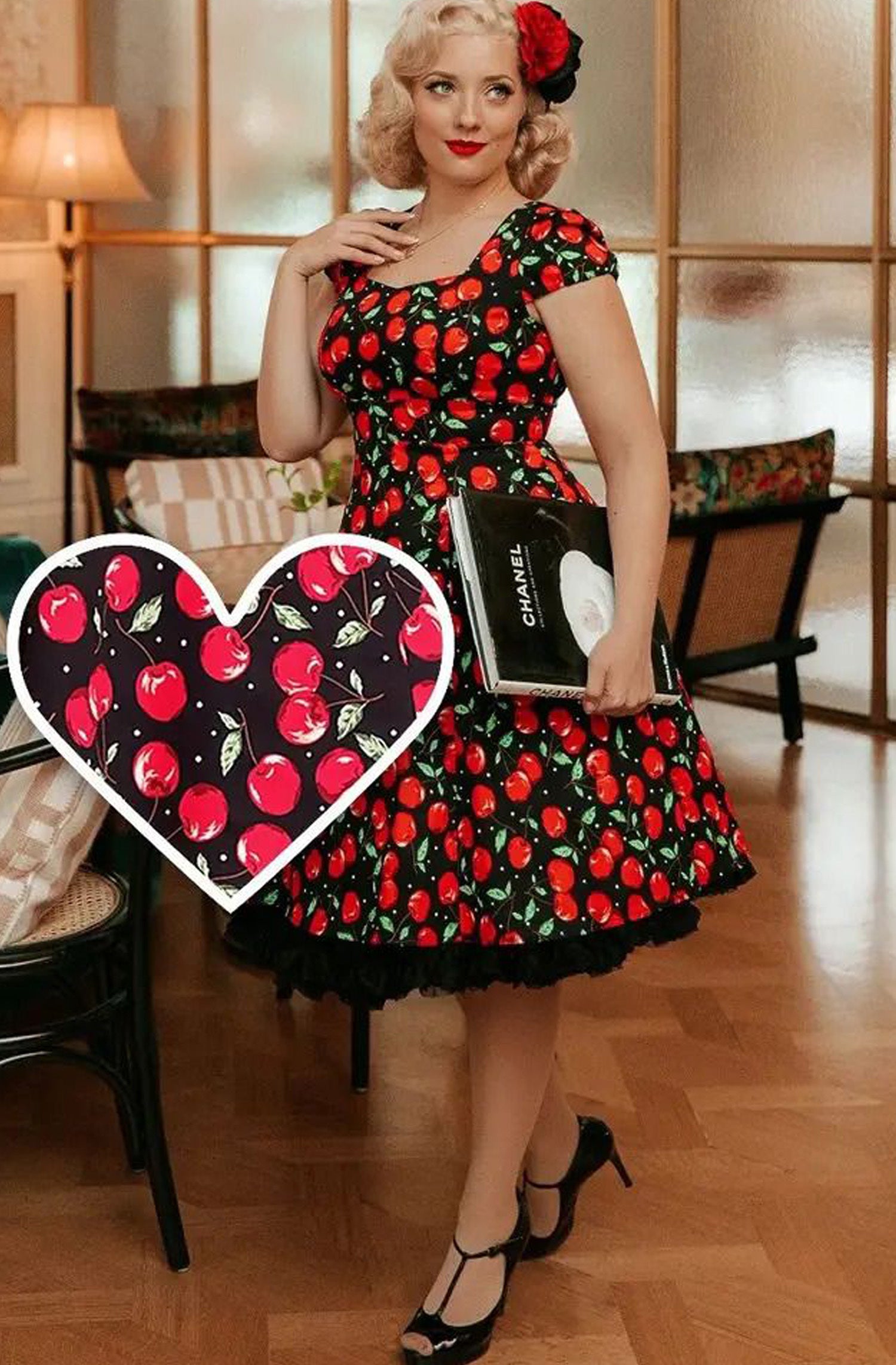 Dolly_Dotty_CLAUDIA_CHERRY_Kirschen_Punkte_50s_Swing_KLEID_Dress__Schwarz-1