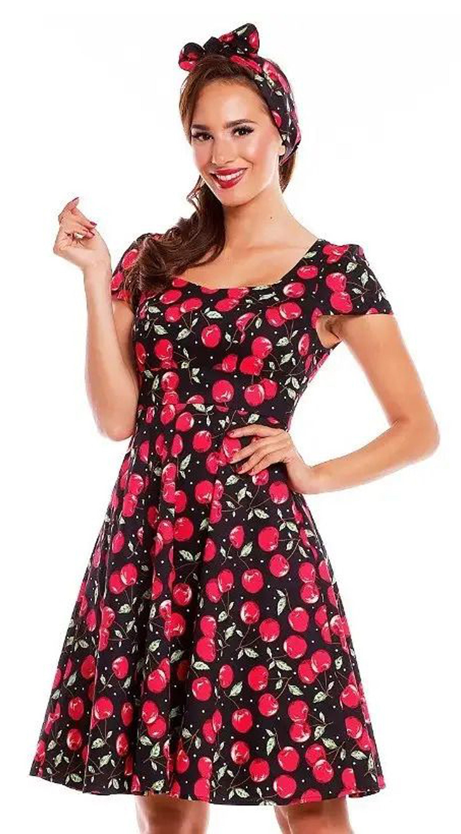 Dolly_Dotty_CLAUDIA_CHERRY_Kirschen_Punkte_50s_Swing_KLEID_Dress__Schwarz-2