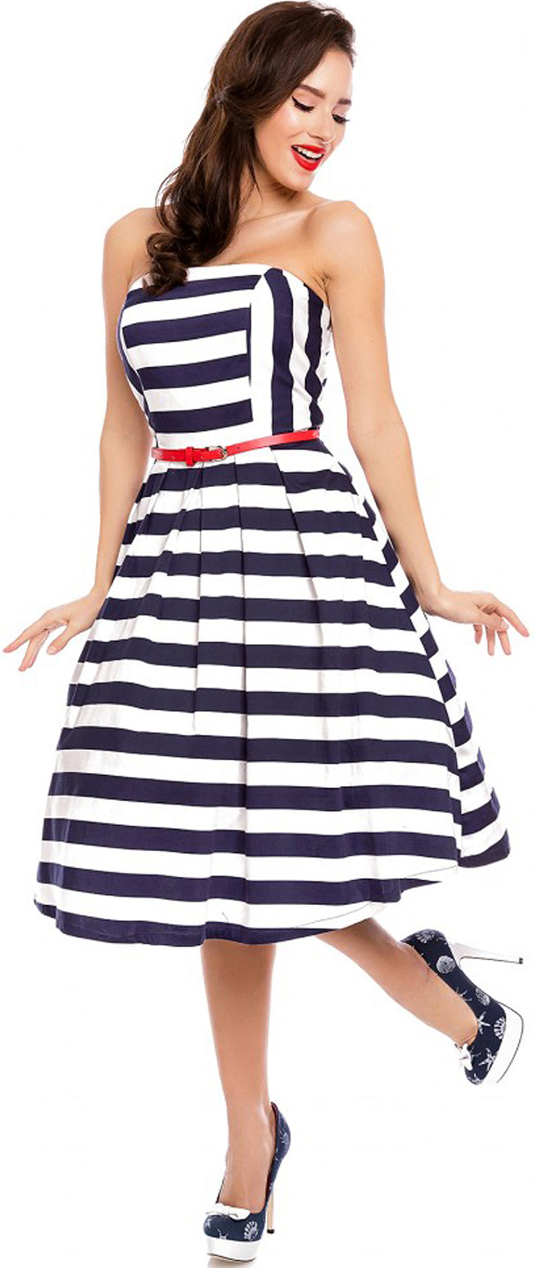 Dolly_Dotty_LANA_Strapless_SAILOR_Streifen_Nautical_Cocktail_SWING_Kleid_killer_kirsche