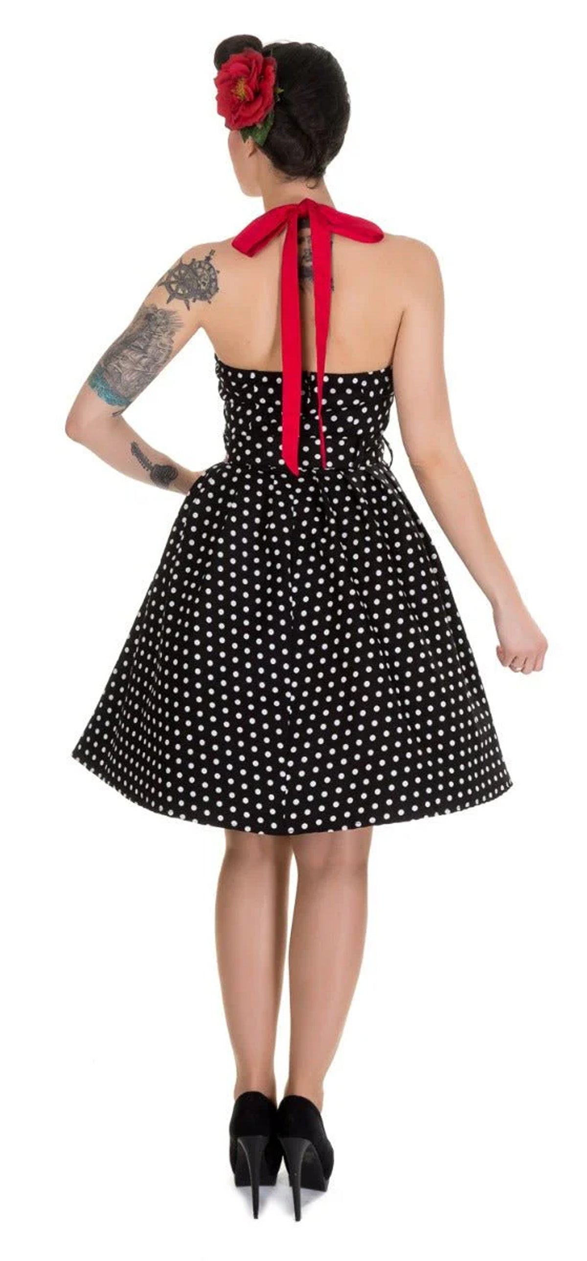 Dolly__Dotty_SOPHIA_POLKA_DOT_Punkte_Halterneck_Swing_Dress_Retro_KLEID_-_Schwarz-2