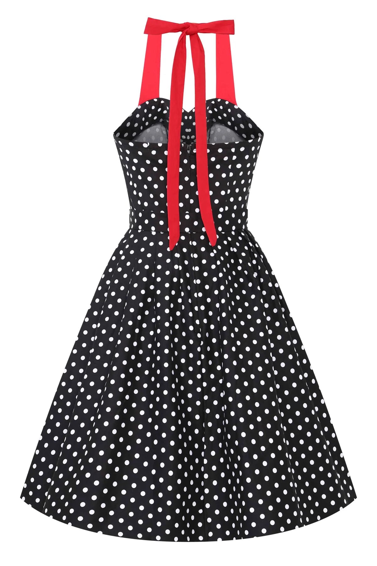 Dolly__Dotty_SOPHIA_POLKA_DOT_Punkte_Halterneck_Swing_Dress_Retro_KLEID_-_Schwarz-4