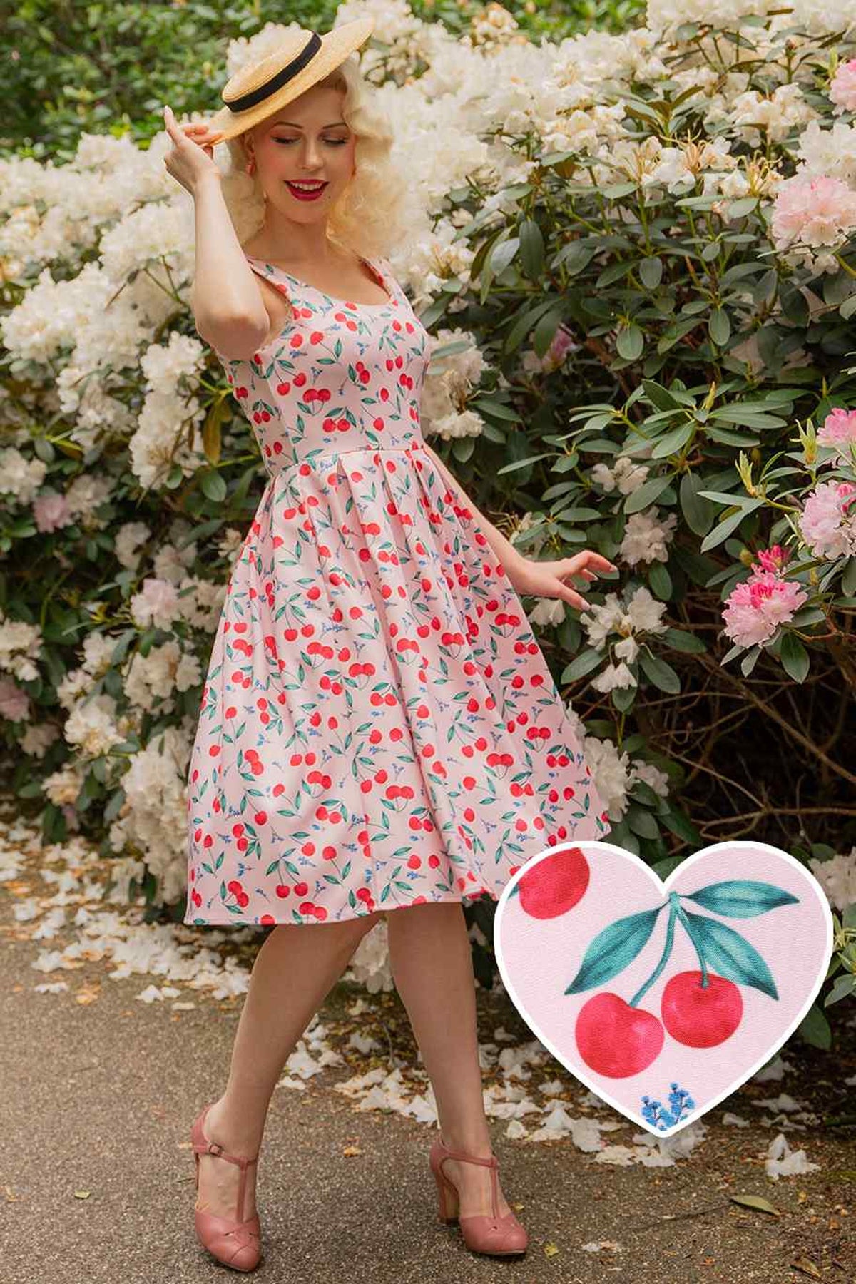 Dolly_and_Dotty_AMANDA_PINK_CHERRY_Retro_Traeger_Kirschen_Flared_Swing_KLEID_Dress_-_Pink-1