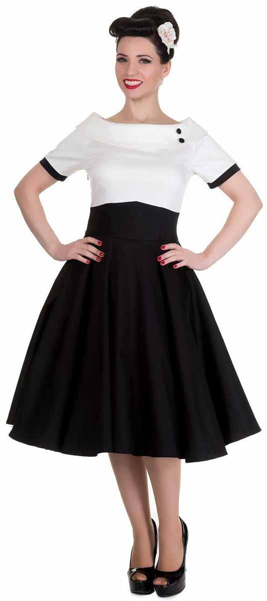 Dolly_and_Dotty_DARLENE_50s_2-TONE_Vintage_Carmen_SWING_Dress_KLEID_Blk-1
