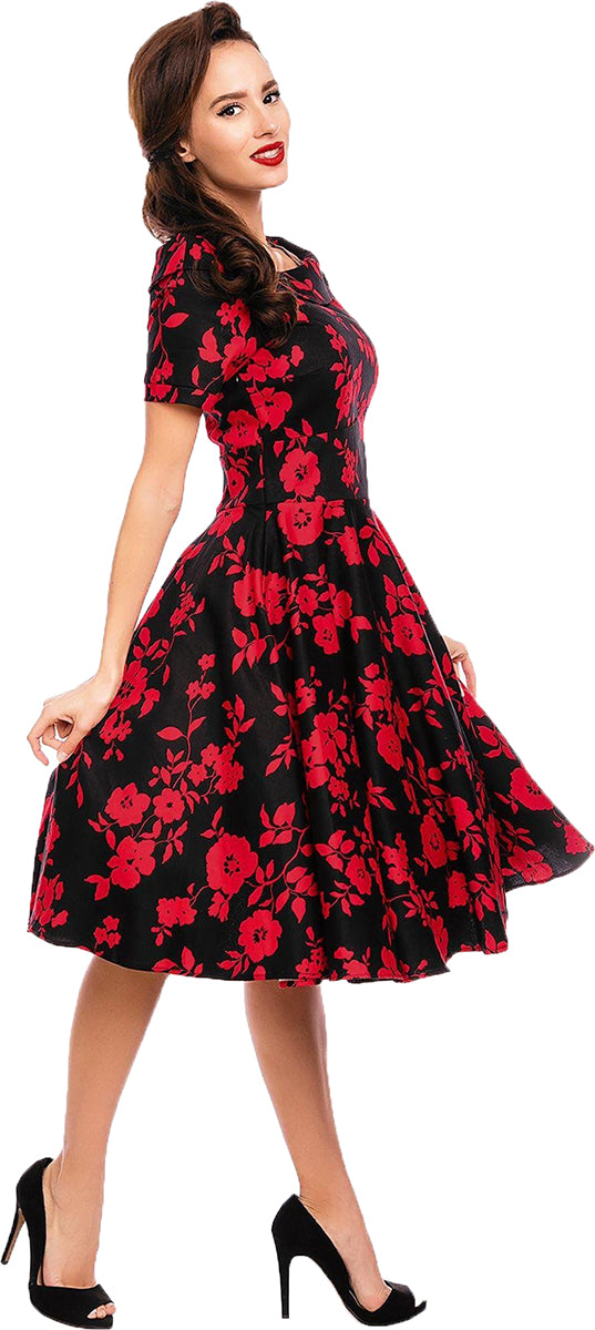 Dolly_and_Dotty_DARLENE_Carmen_FLORAL_Blumen_Swing_KLEID_Schwarz-Rot-21IDcN3og8d5W1