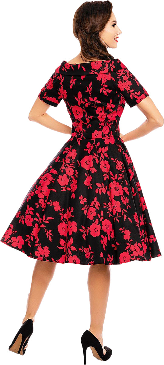 Dolly_and_Dotty_DARLENE_Carmen_FLORAL_Blumen_Swing_KLEID_Schwarz-Rot-3TUK4UQLEiinJg