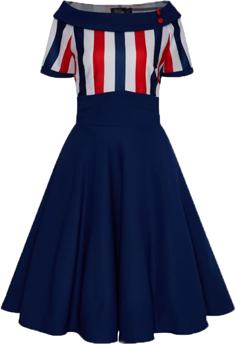 Dolly_and_Dotty_DARLENE_Carmen_NAUTICAL_STRIPES_Swing_Dress_KLEID_Blau-1