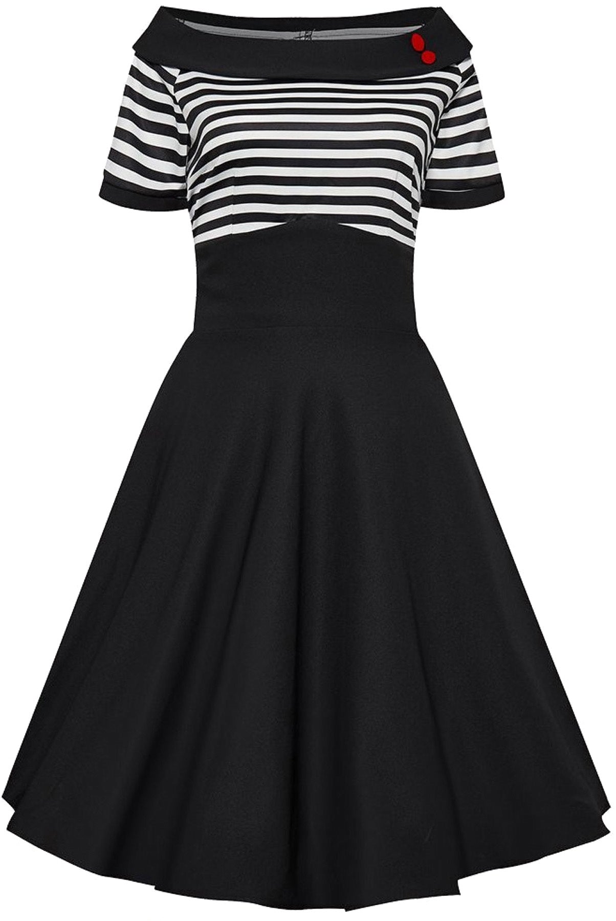 Dolly_and_Dotty_DARLENE_Vintage_STREIFEN_Striped_SWING_KLEID_Dress_Schwarz_killer_kirsche_1ghDmvj4ugyUx9