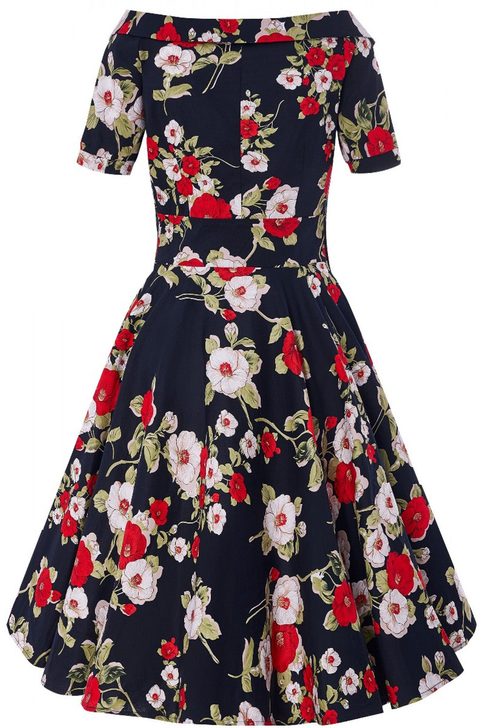 Dolly_and_Dotty_Darlene_Black_Floral_Swing_Dress_KLEID_Blumen_Flowers_killer_kirsche_2