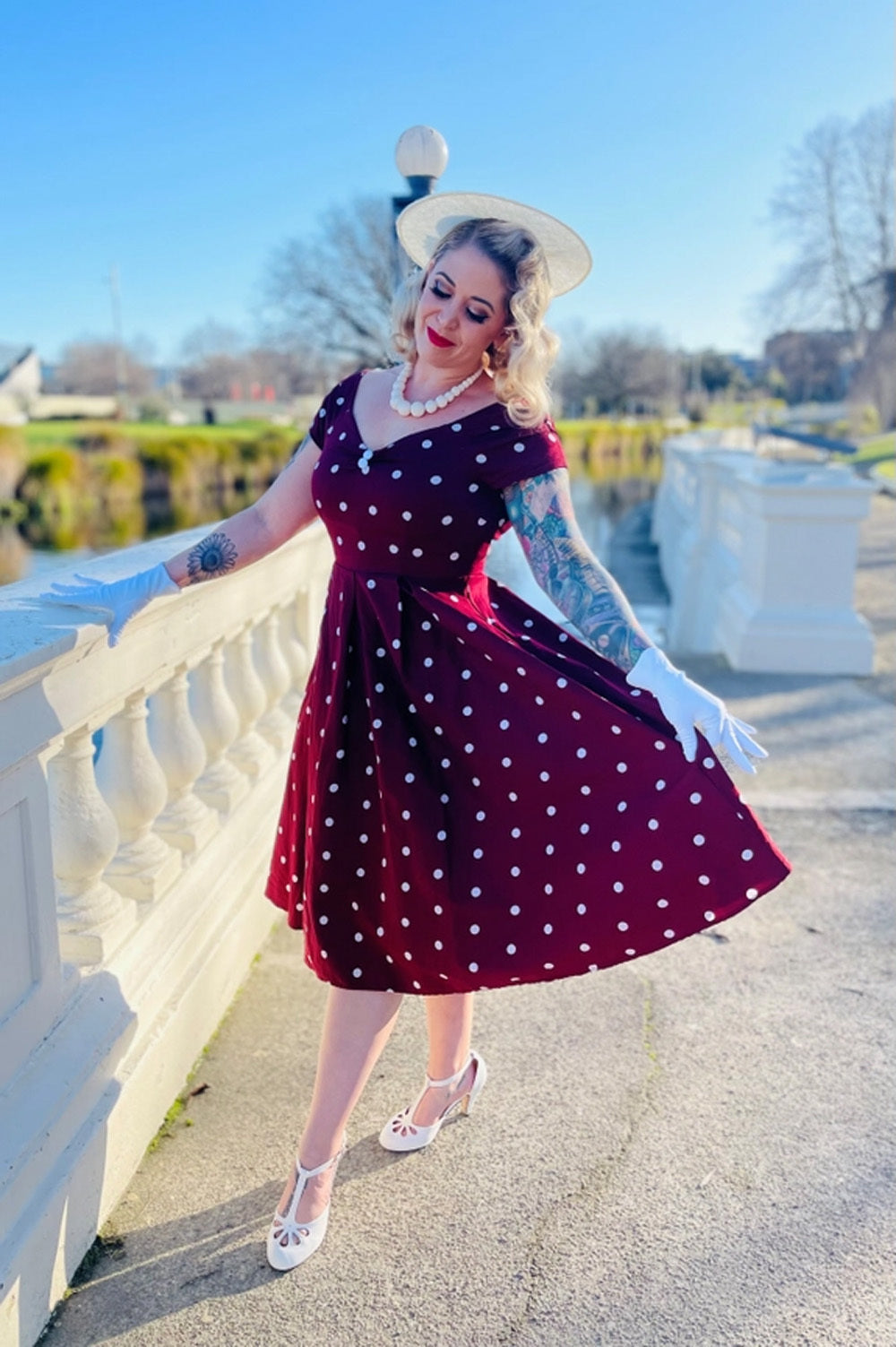 Dolly_and_Dotty_LILY_Vintage_POLKA_DOT_Pleated_SWING_DRESS_Kleid_Rot1KfmdGqil6Uc2