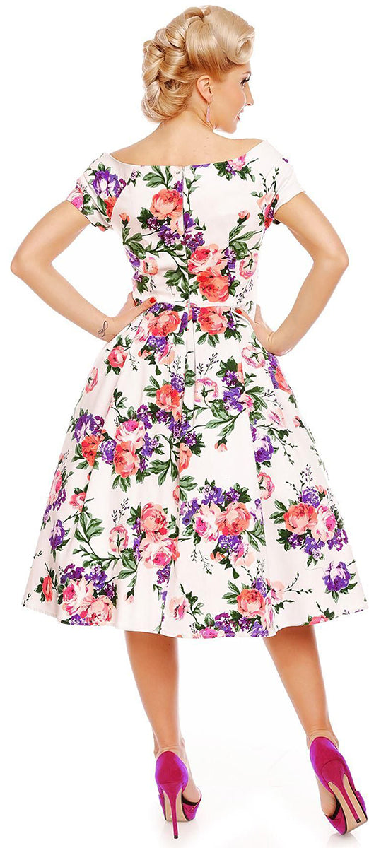 Dolly_and_Dotty_Lielly_Vintage_PLEATED_Floral_Blumen_SWING_Dress_Kleid-3