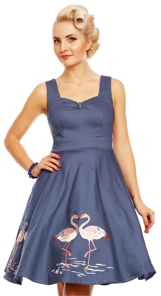 Dolly_and_Dotty_NATALYE_Vintage_FLAMINGO_Denim_SWING_Dress_Kleid-2