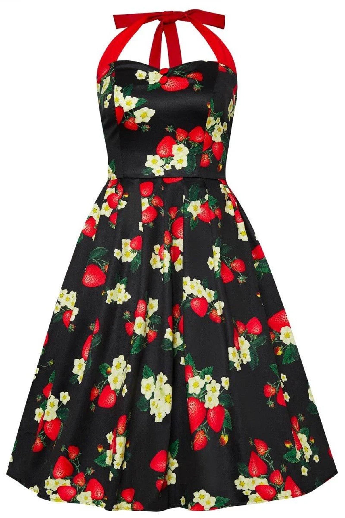 Dolly_and_Dotty_SOPHIA_STRAWBERRY_Vintage_Halterneck_Erdbeeren_Floral_SWING_KLEID_-_Schwarz-3