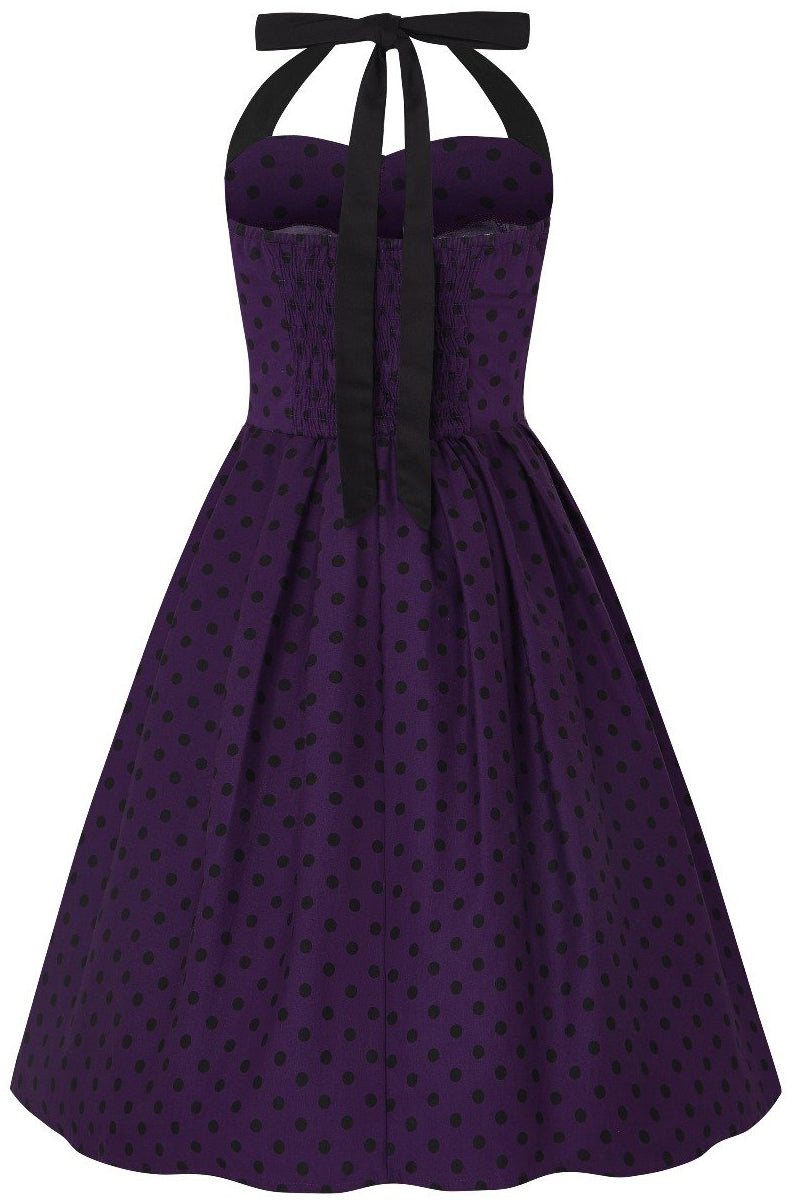 Dolly_and_Dotty_SOPHIA_Vintage_POLKA_DOT_Neckholder_Swing_KLEID_Lila-2