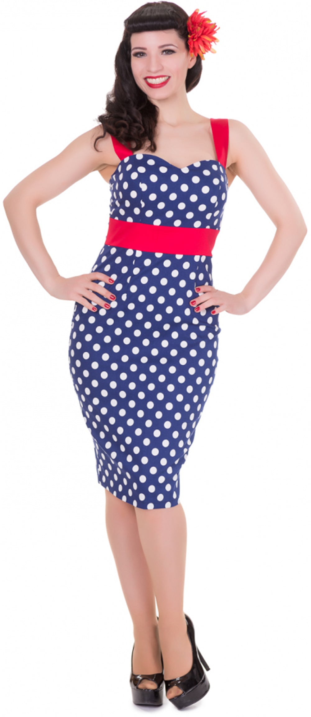 Dolly_and_Dotty_THELMA_Polka_Dots_GLAM_Vintage_WIGGLE_Dress_Kleid