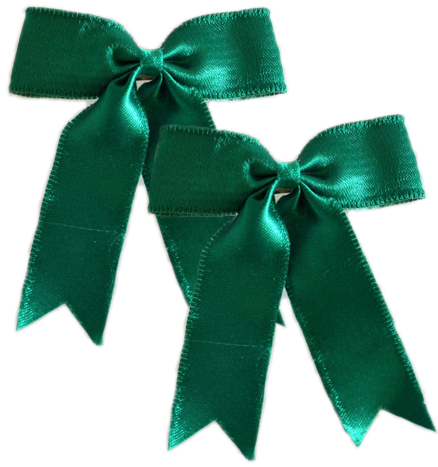 Edle_Satin_BOW_Schleifen_HAIRCLIPS_-_1_Paar_gruen_Killer_kirsche_Kopie