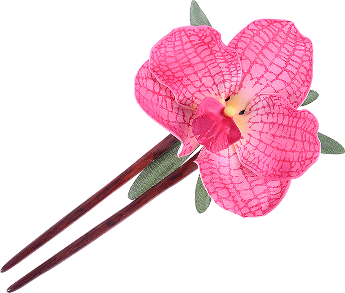 Edle_Tiki_ORCHIDEEN_Blueten_Flower_Haarnadel_pink