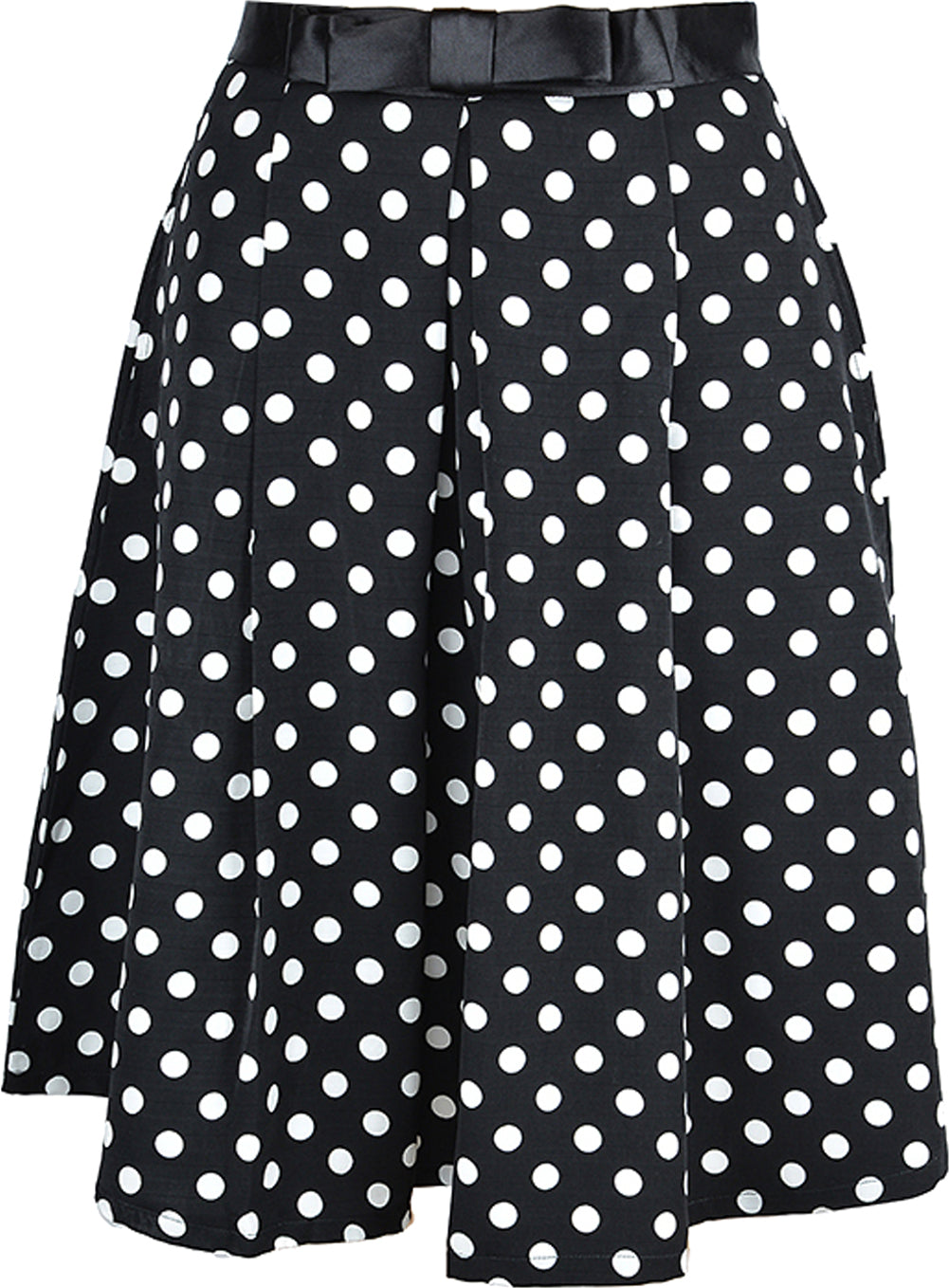 Edler_POLKA_DOTS_Bow_50s_Punkte_Pin_Up_SWING_Skirt_Rock_-_Schwarz