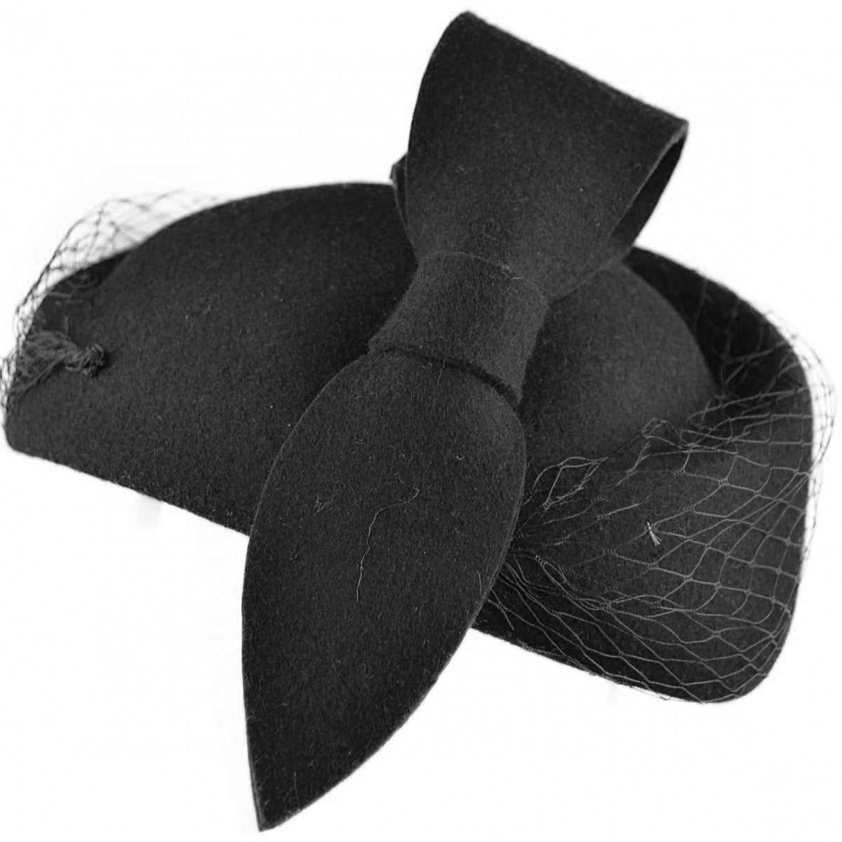 Edler_SCHLEIFEN_Vintage_Wool_Netz_CLOCHE_HAT_Filz_FELT_Retro_PILLBOX_HUT-2