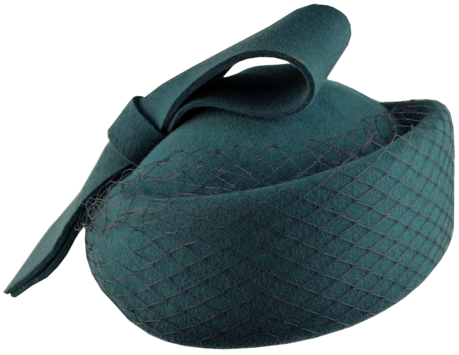Edler_SCHLEIFEN_Vintage_Wool_Netz_CLOCHE_HAT_Filz_FELT_Retro_PILLBOX_HUT_-_Teal_killer_kirsche_111Q3mVXW9cVhMJu