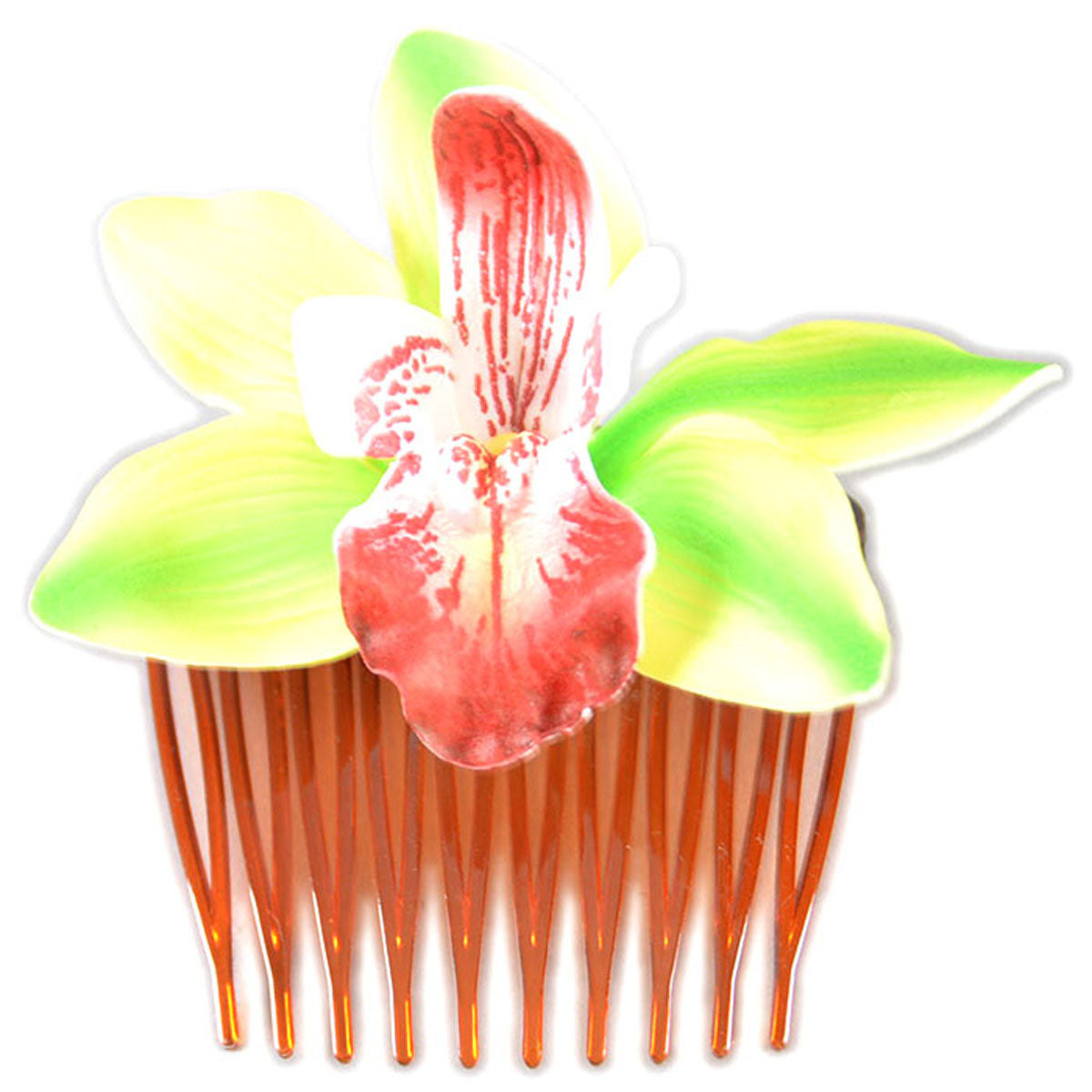 Edler_Tiki_ORCHIDEEN_Flower_Blueten_Haarkamm_iller_kirsche_gruen