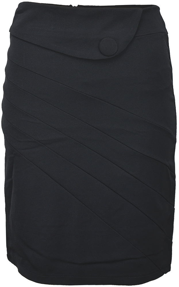 Edler_VINTAGE_Button_Basic_Retro_PENCIL_SKIRT_Rock_-_Schwarz