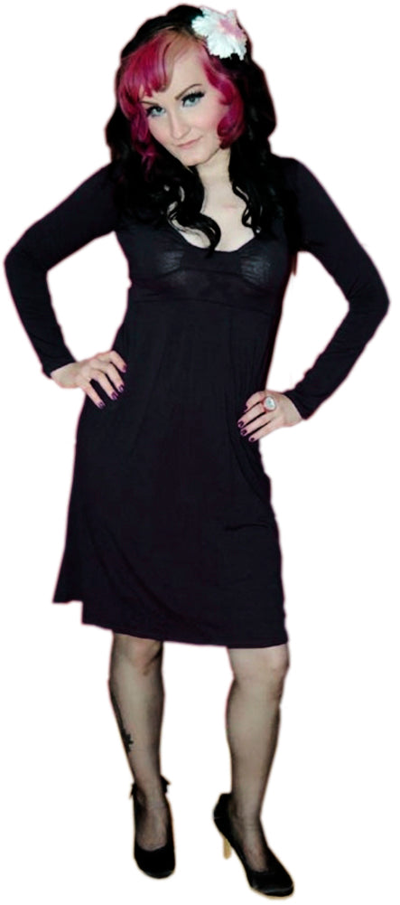 Edles_EMPIRE_Langarm_Vintage_Kleid_Shirtkleid_schwarz_killer_kirsche38kDiYgxthkna