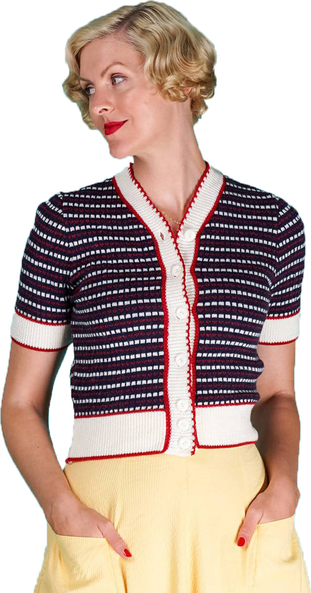 Emmy_SUMMERTIME_BLUES_Vintage_KURZARM_Strickjacke_CARDIGAN_Blau-1RiMQRvyLIPVLM