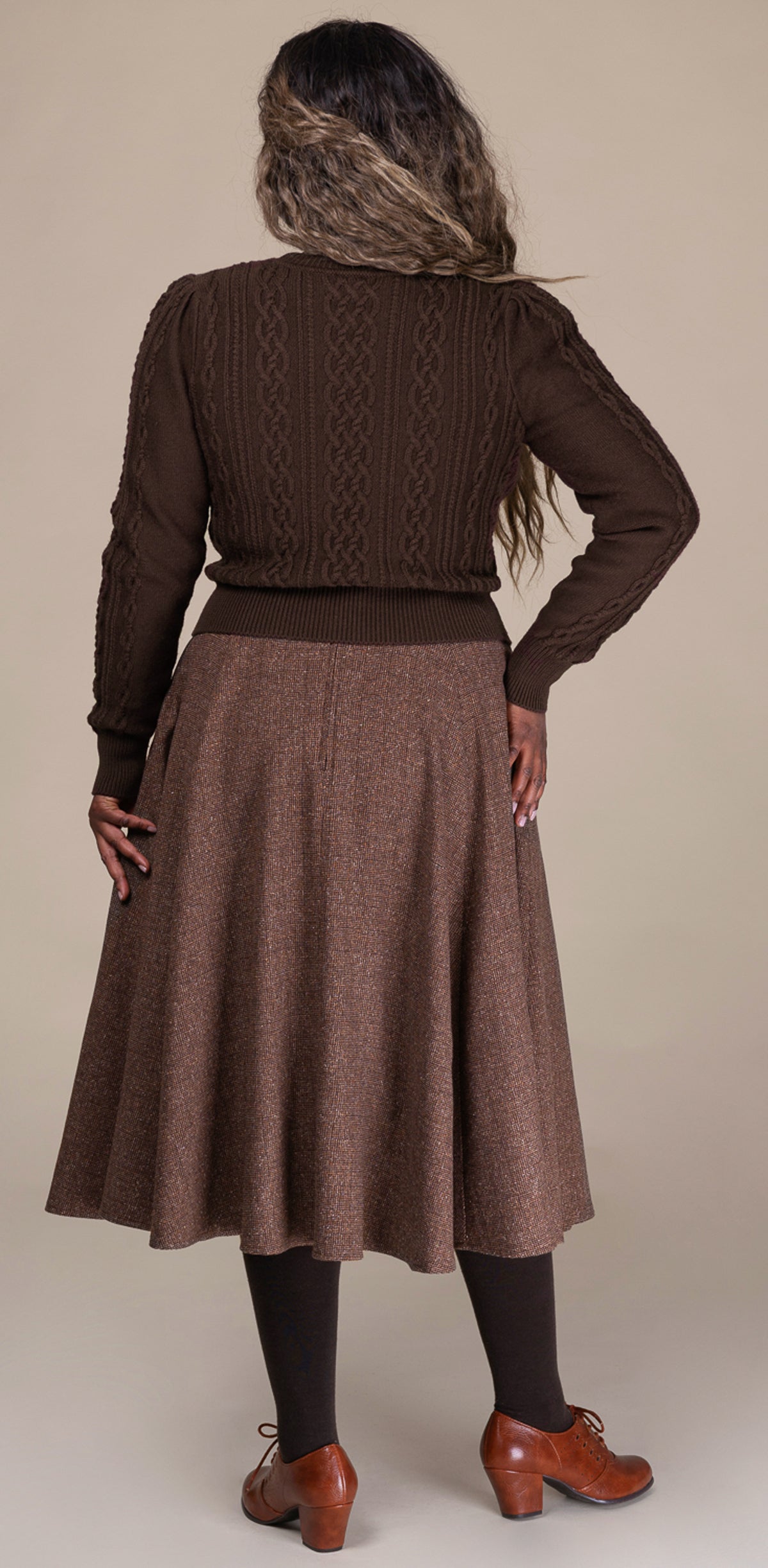 Emmy_THE_ICE_BREAKER_Vintage_Langarm_CABLE_KNIT_Strickjacke_CARDIGAN_-_Chocolate-5