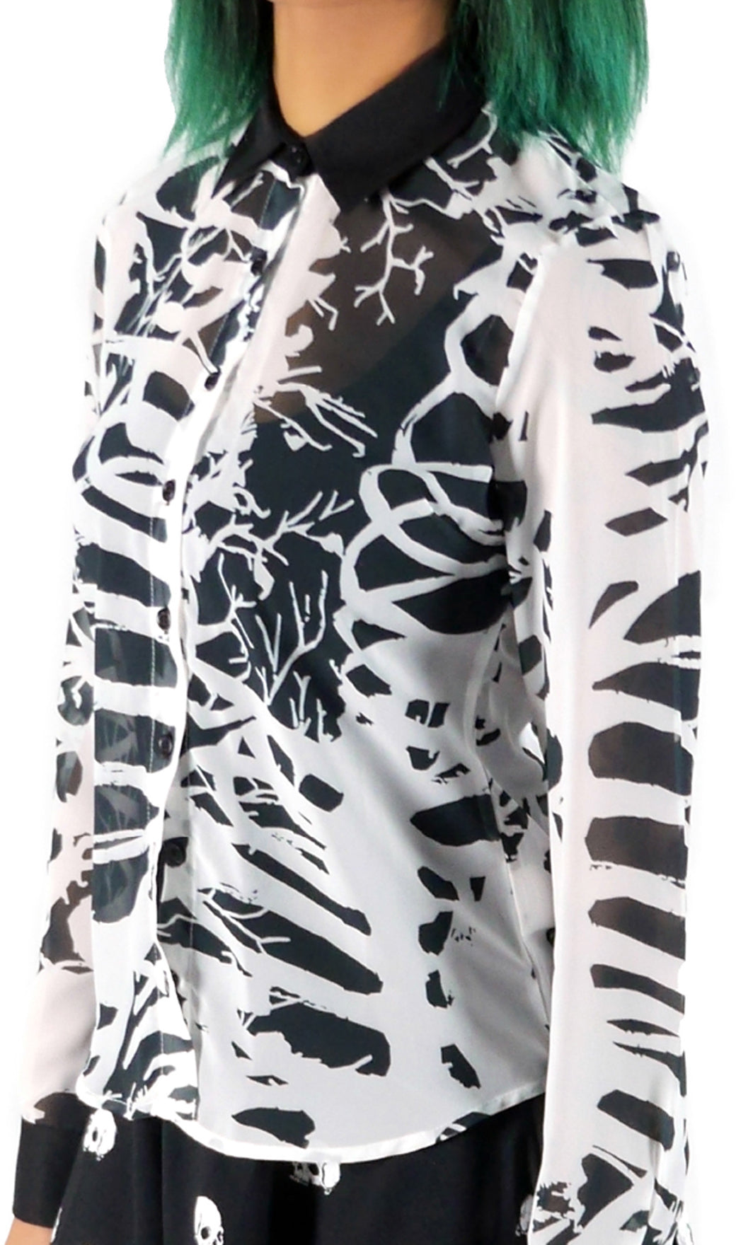 Fearless_Illustration_XYLOPHONE_Abstract_RIBS_Ribcage_Chiffon_Bluse