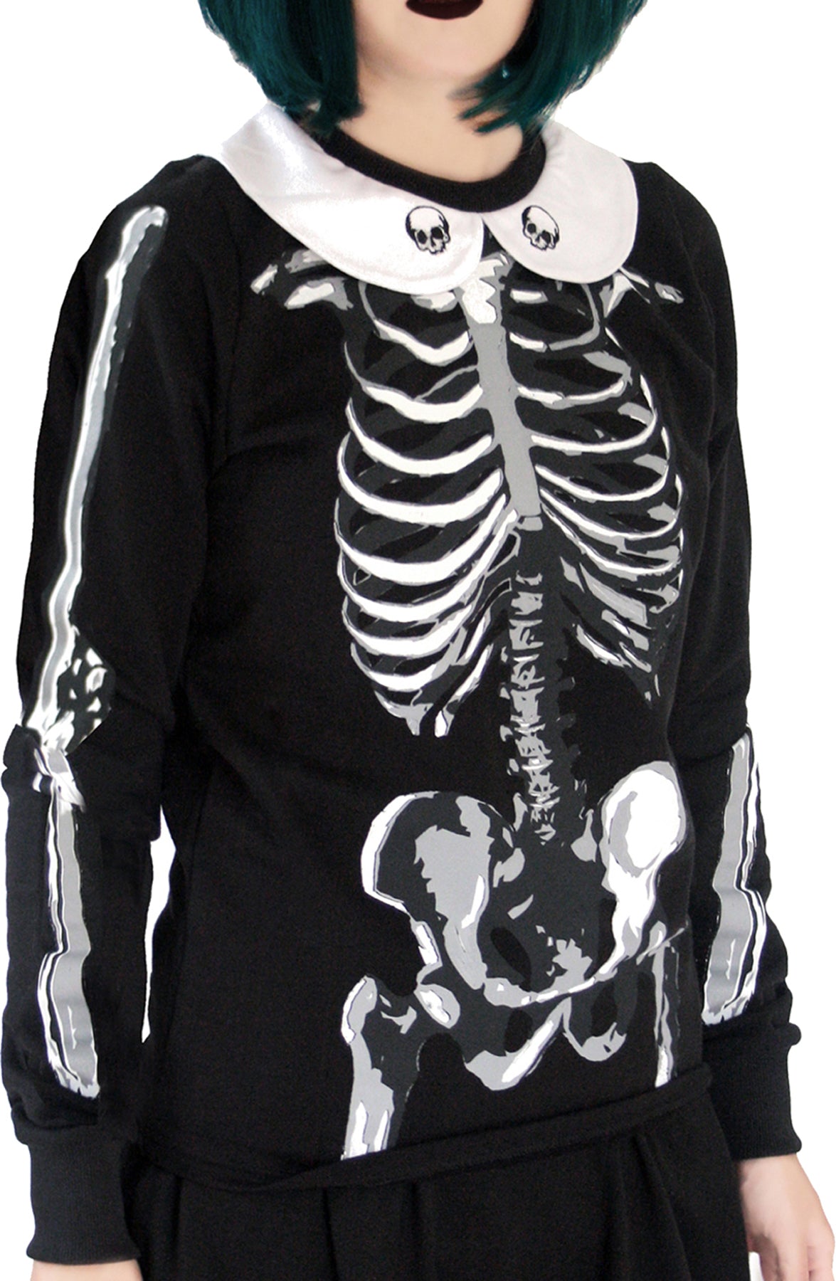 Fearless_Illustrations_CREEPY_CAGE_Skeletal_Ribcage_Skull_Pullover_SHIRT_killer_kirsche
