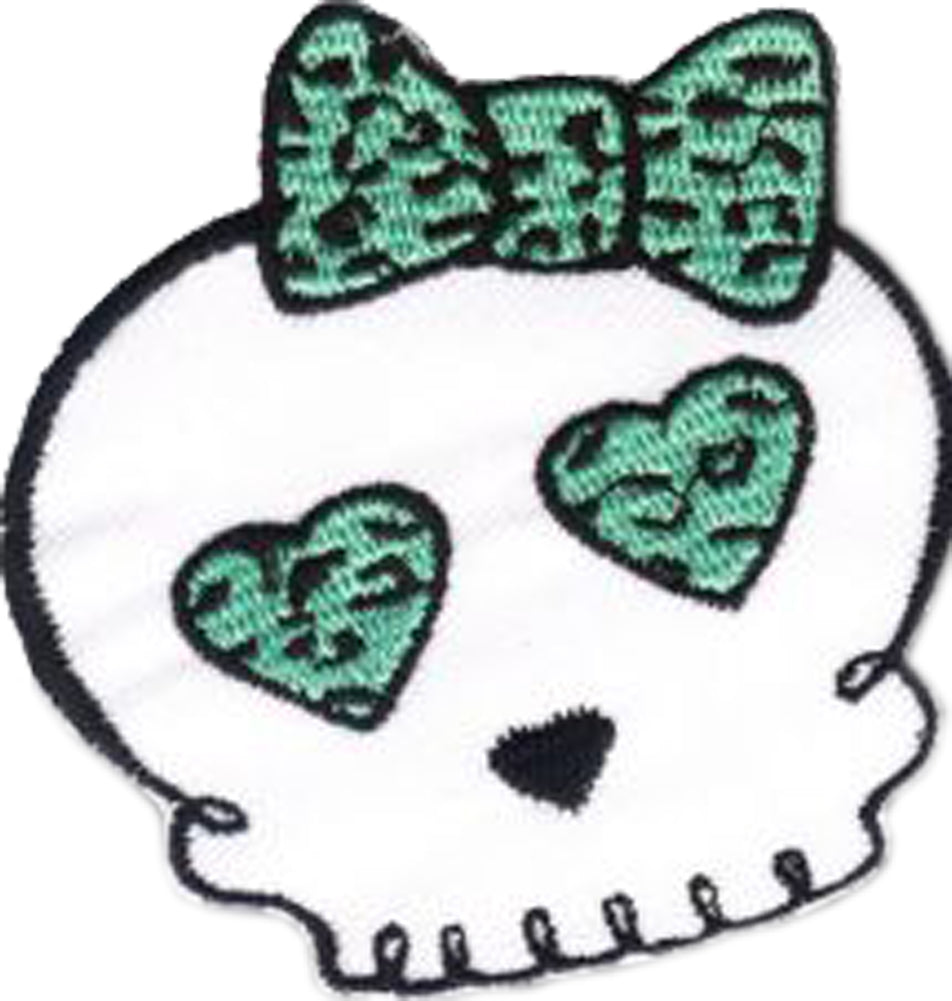 GIRLIE_Skull_LEO_Bow_Aufnaeher_Patch_7cm_gruenvgjUxEpUuh51J