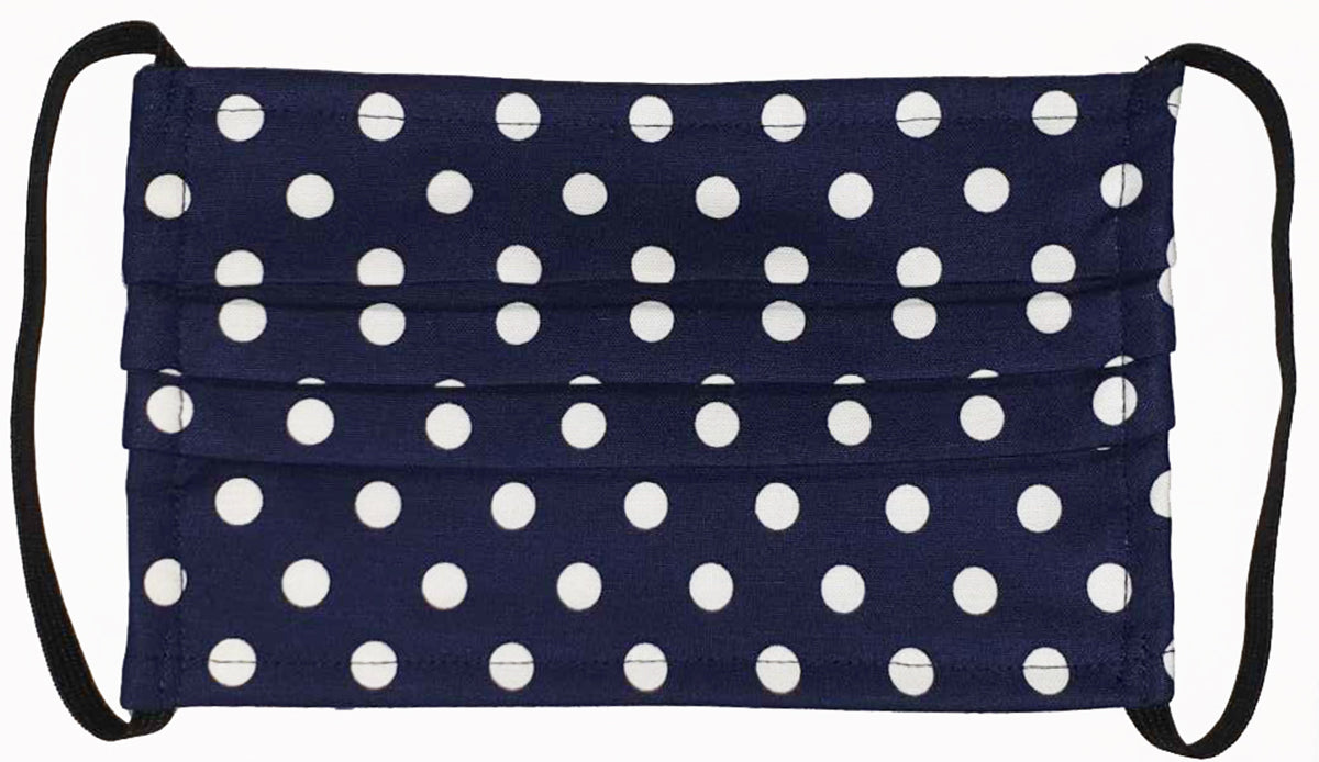 Genaehte_POLKA_DOTS_Punke_Behelfs-Mund-Nasen-Maske_DUNKELBLAU