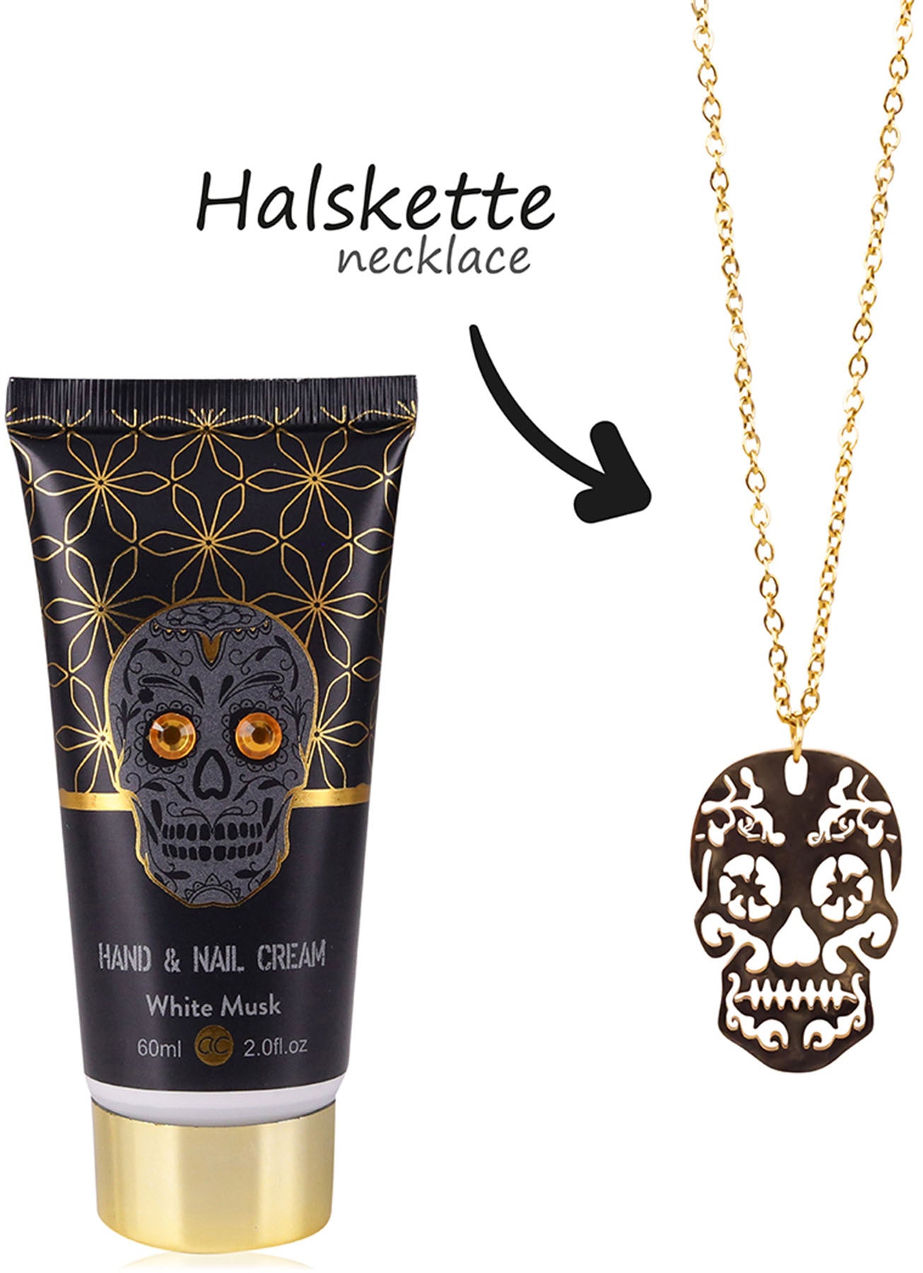 Geschenkset_SKULL_CHIC_Geschenkbox_Hand-_Nagelcreme_Halskette_mit_Totenkopf-Anhaenger_White_Musk_killer_kirsche_2tf4bJWeStfDRa