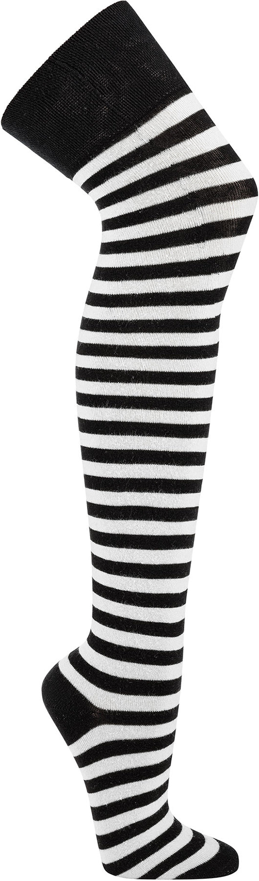 Gestreifte_OVERKNEES_SOCKS_Vintage_STRIPED_Retro_Ringelsocken_-_schwarz-weisstkZrrgOHgf1rV
