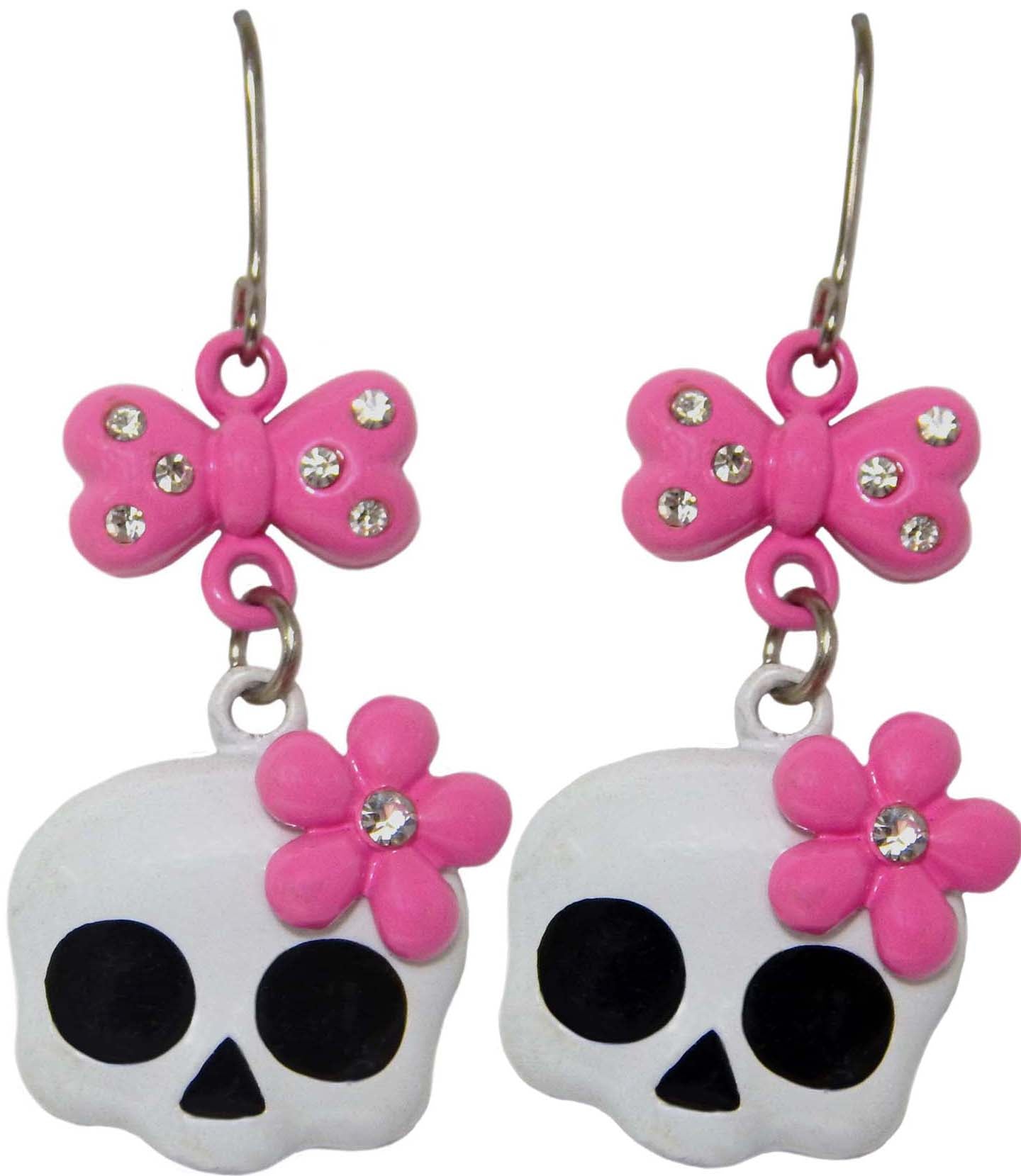 Girlie_SKULL_Totenkopf_Flower_Schleifen_OhrhaengerOh2SytnBCdXTp